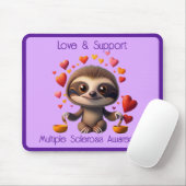 Tapis De Souris Jolie MS Baby Sloth entourée de ♥️ s (Avec souris)