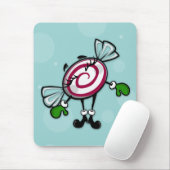 TAPIS DE SOURIS JOLIE NOËL CANDY VACANCES DE SOURIS VERTICAL (Avec souris)