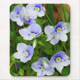 Tapis De Souris Jolie, petites fleurs bleues