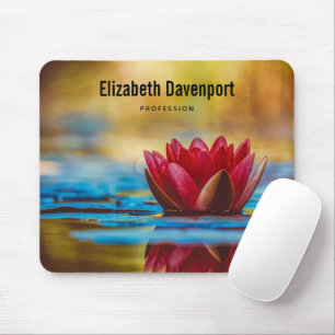 Tapis De Souris Jolie photo d'une fleur de Lotus dans un étang