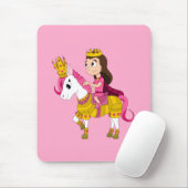 Tapis De Souris Jolie princesse caricaturale (Avec souris)