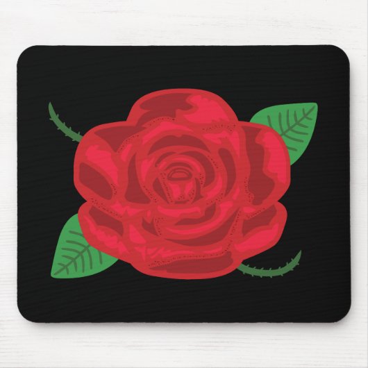 Tapis De Souris Jolie Rose rouge (Devant)