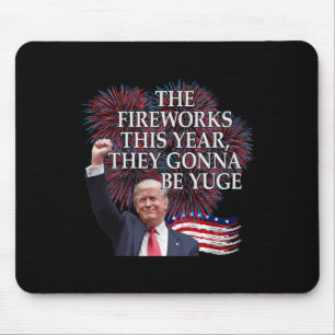 Tapis De Souris Jolies feux d'artifice Trump 4 juillet vont être é