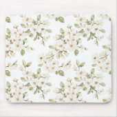 Tapis De Souris Jolies Fleurs Blanches (Devant)