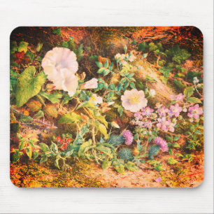 Tapis De Souris Jolies fleurs de pétunias vintage peinture florale