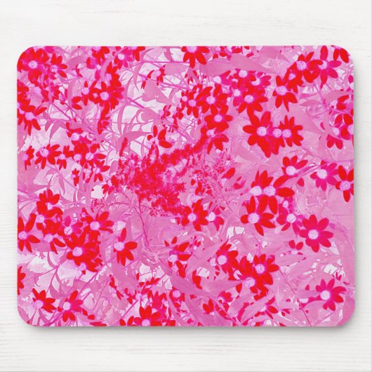 Tapis De Souris Jolies Fleurs Rouges (Devant)
