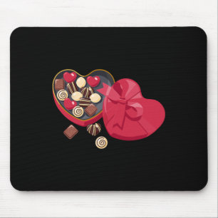 Tapis De Souris Jolies friandises en chocolat en forme de coeur po
