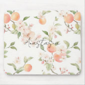 Tapis De Souris Jolies Pêches Floral (Devant)