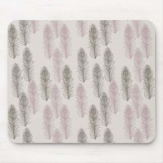 Tapis De Souris Jolies plumes de paon (Devant)