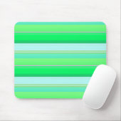 Tapis De Souris Jolies rayures vert aqua (Avec souris)