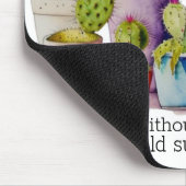 Tapis De Souris Jolis cactus et succulentes à l'aquarelle en pots (Coin)