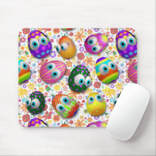 Tapis De Souris Jolis œufs de Pâques de dessin animé drôles