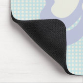 TAPIS DE SOURIS JOLIS PASTELS À POINTS ET RUBAN BLEU VIOLET (Coin)