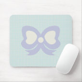 TAPIS DE SOURIS JOLIS PASTELS À POINTS ET RUBAN BLEU VIOLET (Avec souris)