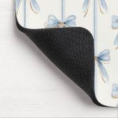 Tapis De Souris Jolis rubans bleus à la crème (Coin)