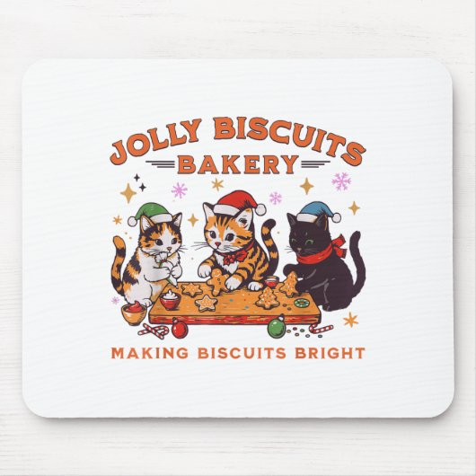 Tapis De Souris Jolly Christmas Biscuits Bakery Baking Crew Xmas C (Devant)
