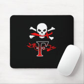 Tapis De Souris Jolly roger F Monogramme initial (Avec souris)