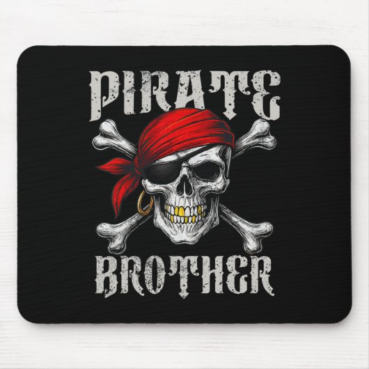 Tapis De Souris Jolly roger Frère Pirate Drapeau Et Crossbon Crâne (Devant)