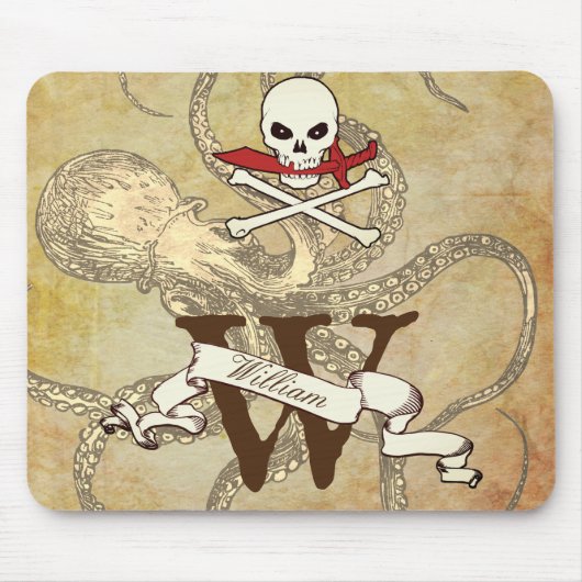 Tapis De Souris Jolly roger Monogramme initial (Devant)