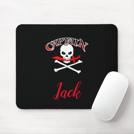 Tapis De Souris Jolly roger personnalisé (Cutlass) (Avec souris)