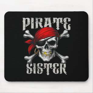 Tapis De Souris Jolly roger Pirate Soeur Drapeau Et Crossbone Du C