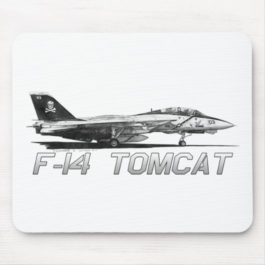 Tapis De Souris Jollys rogers de F14 Tomcat VF-103 - dessin (Devant)