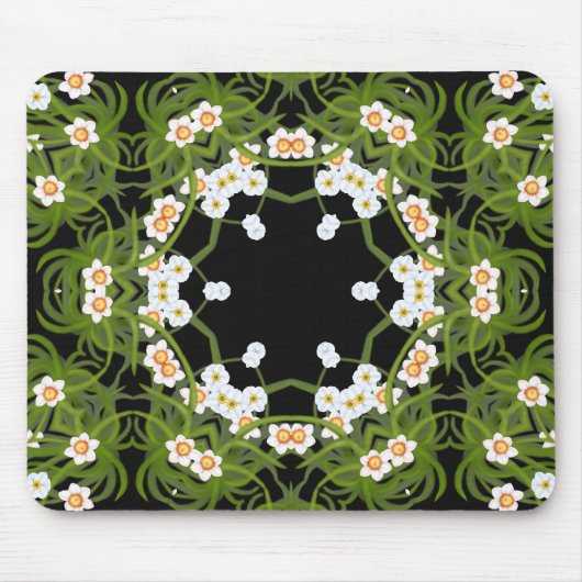 Tapis De Souris Jonquilles Mousepad géométrique (Devant)
