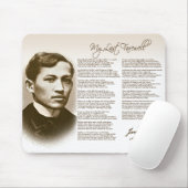 Tapis De Souris Jose Rizal mon dernier adieu (Avec souris)