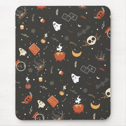 Tapis De Souris Jote Éffrayant Whimsical Halloween Motif Arrière - (Devant)