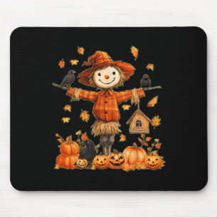 Tapis De Souris Jote Scarecrow Citrouille Thanksgiving Halloween H