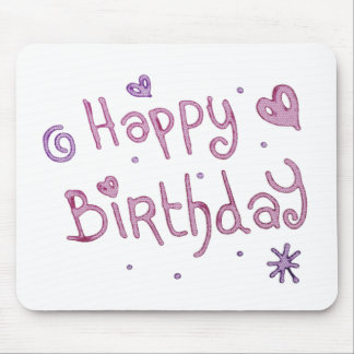 Tapis De Souris Jouer Joyeux texte d'anniversaire