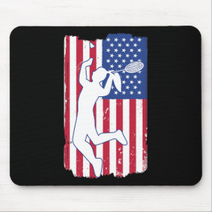 Tapis De Souris Joueur Badminton Badminton États-Unis entraîneur d