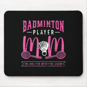 Tapis De Souris Joueur Badminton Maman L'Idole Racquet Sport Badmi