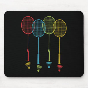 Tapis De Souris Joueur Badminton Team Shuttle Coach Match Badminto