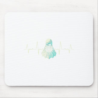 Tapis De Souris Joueur de badminton au rythme cardiaque dédié nave