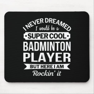 Tapis De Souris Joueur de Badminton Dons amusant