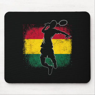 Tapis De Souris Joueur de Badminton Drapeau ghanéen Ghana