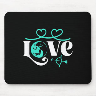 Tapis De Souris Joueur de badminton Jeu Volant Amour Yin-yang Badm