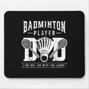 Tapis De Souris Joueur de Badminton Papa Joueur de navette Badmint