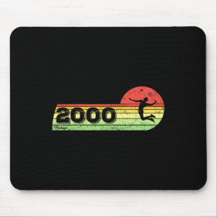 Tapis De Souris Joueur de badminton Vintage 2000 Birthday Shuttle 