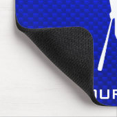 Tapis De Souris Joueur de baseball bleu (Coin)