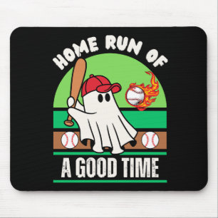 Tapis De Souris Joueur de baseball fantôme Halloween
