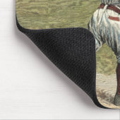 Tapis De Souris Joueur de baseball lancé à la deuxième base (Coin)