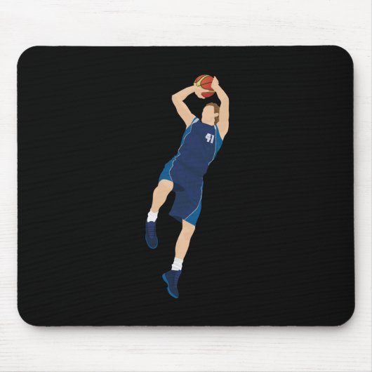 Tapis De Souris Joueur de basket-ball 3 points (Devant)