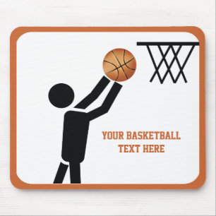 Tapis De Souris Joueur de basket-ball avec balle personnalisée