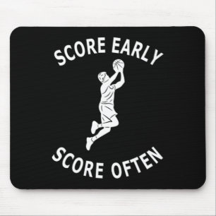 Tapis De Souris Joueur de basket-ball masculin amusant en disant s