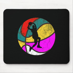 Tapis De Souris Joueur de basket-ball Vintage Retro Don 1