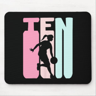 Tapis De Souris Joueur de basketball rétro 10e anniversaire 10 ans