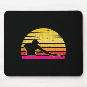 Tapis De Souris Joueur de billard Retro Vintage Sports Pool Snooke