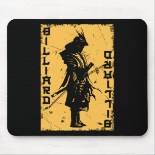 Tapis De Souris Joueur de billard Samurai Japon guerrier Snooker P